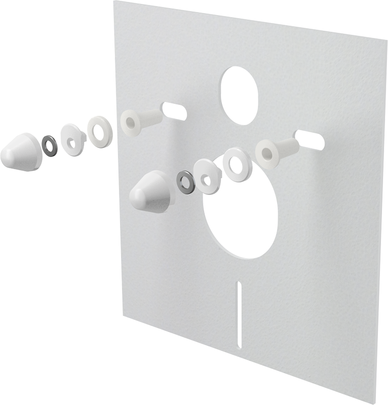 M930 - Garnitură fonică pentru vas WC suspendat si bideu cu accesorii incluse (capac alb)