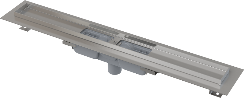 APZ1101 Low - Canal de scurgere pentru duş cu margine pentru grătar perforat, ieșire verticală (grătarul nu este inclus)